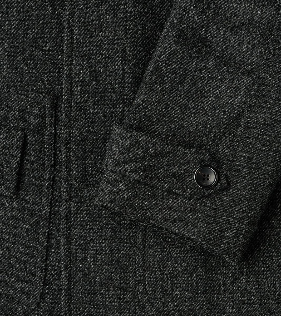 FxDR Amedeo Balmacaan Coat - Fox Brothers® Wool Twill Tweed - Granite Slate