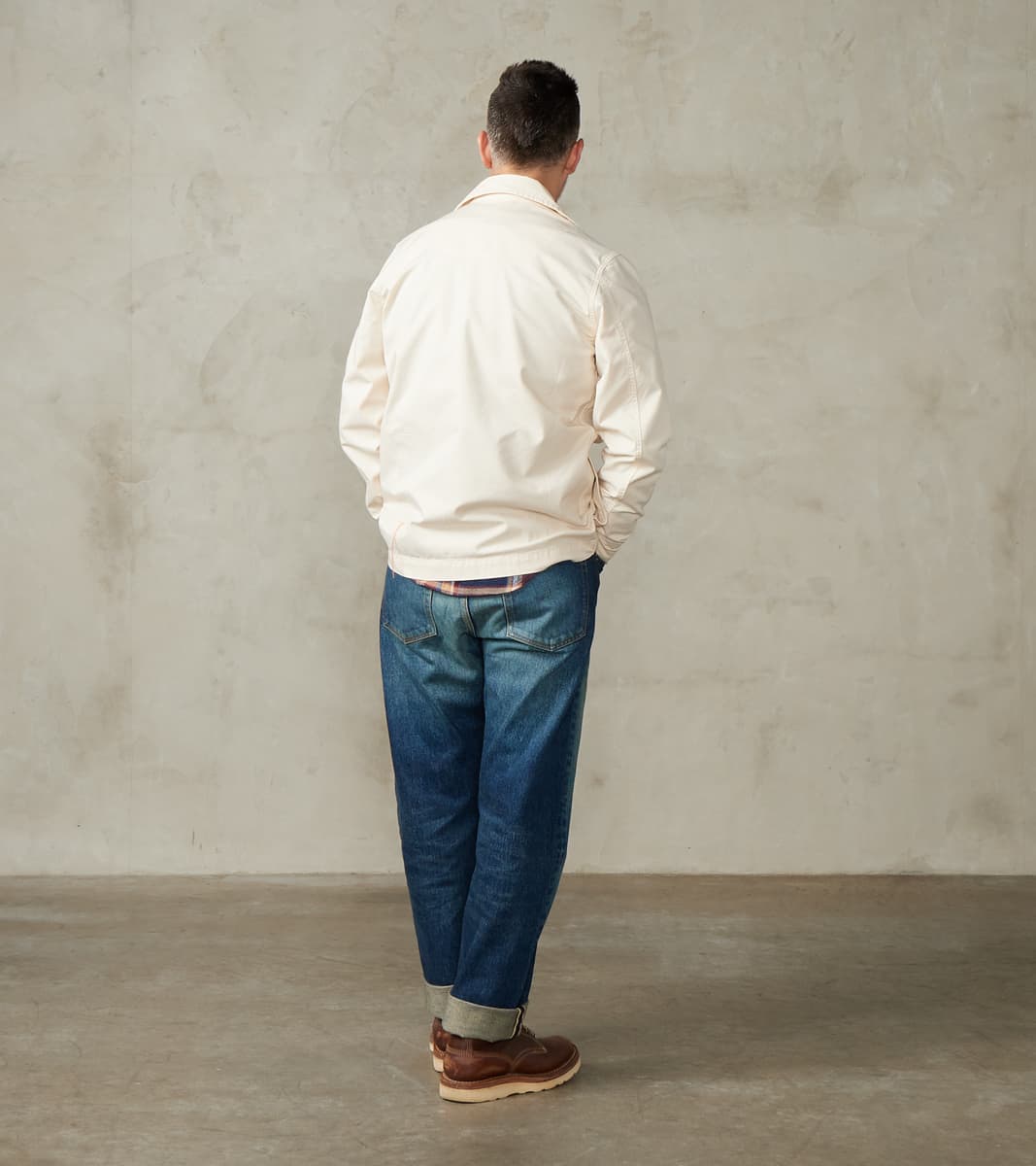 Solomon Military Overshirt - Milk Satin Twill