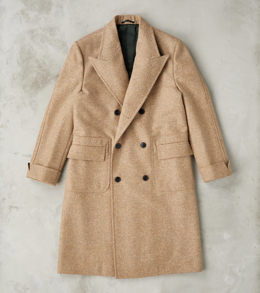 Fortela Bogart Coat - Beige Wool Melton Twill