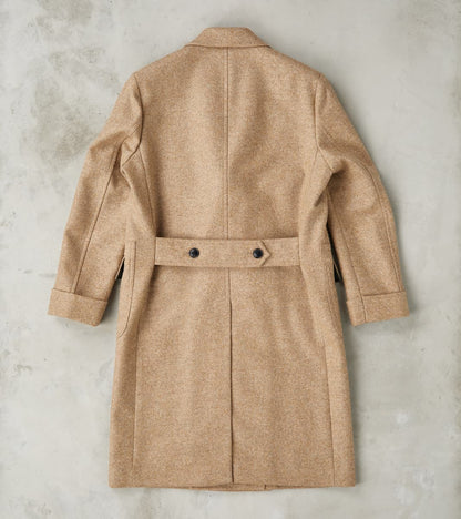 Bogart Coat - Beige Wool Melton Twill