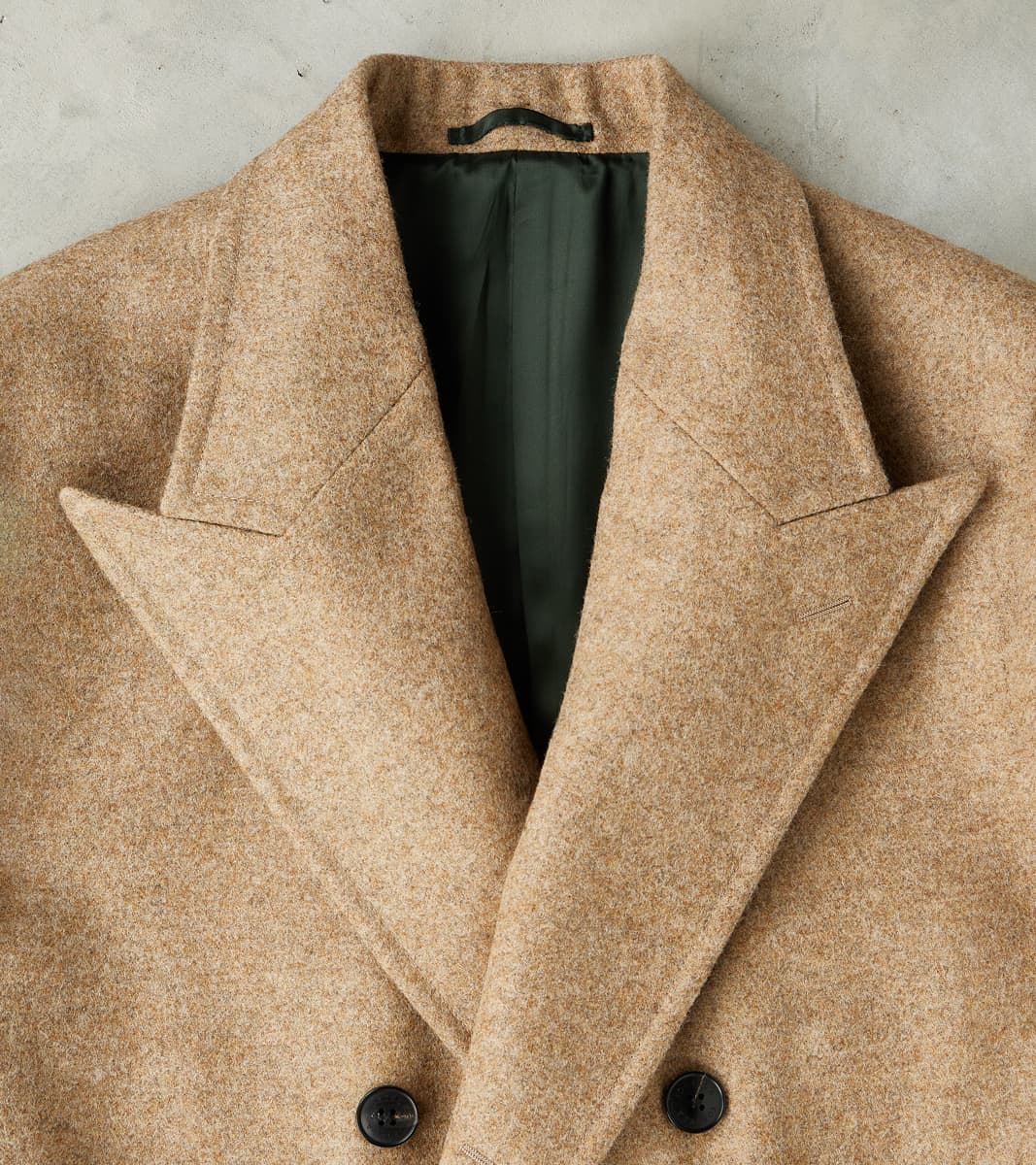 Bogart Coat - Beige Wool Melton Twill