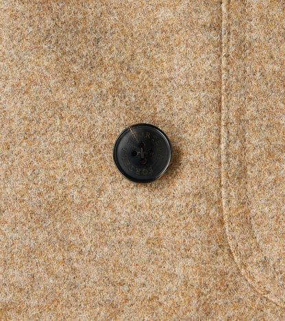 Bogart Coat - Beige Wool Melton Twill