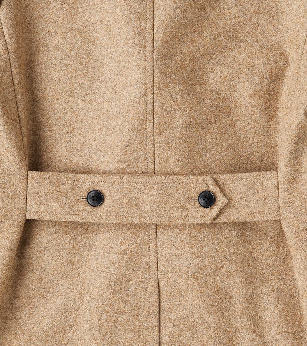 Bogart Coat - Beige Wool Melton Twill