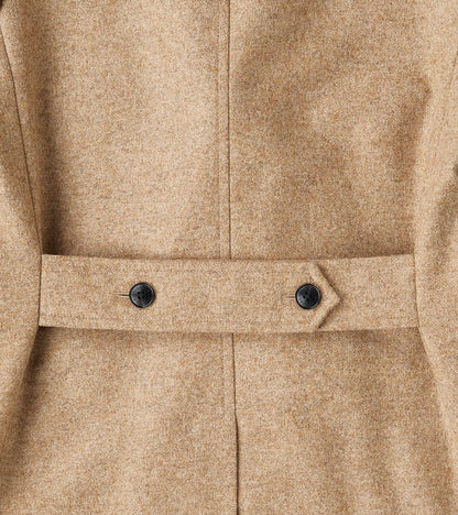 Bogart Coat - Beige Wool Melton Twill