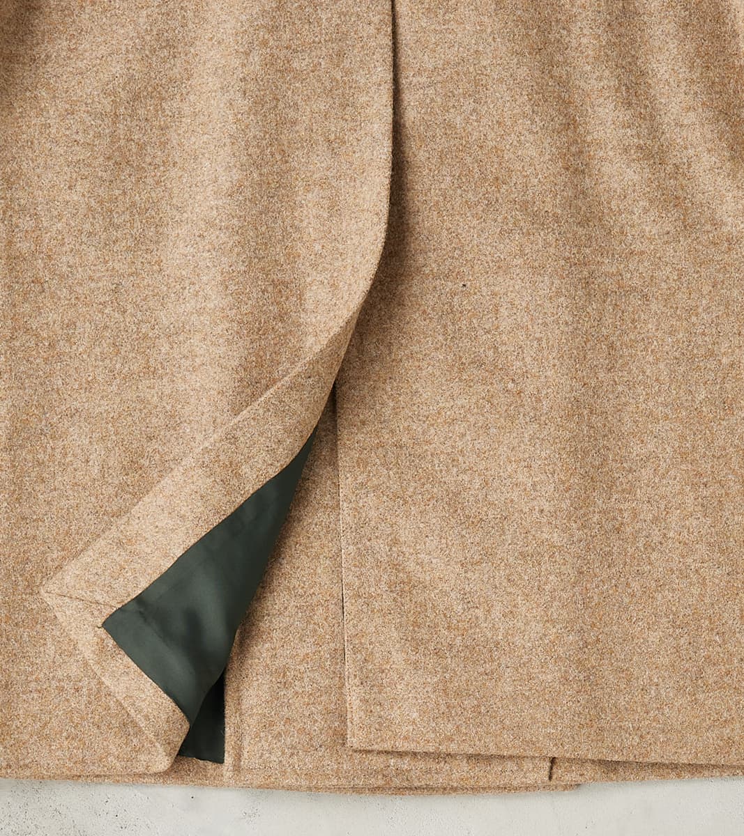 Bogart Coat - Beige Wool Melton Twill