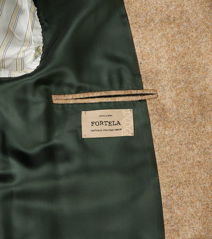 Bogart Coat - Beige Wool Melton Twill