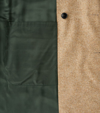 Bogart Coat - Beige Wool Melton Twill