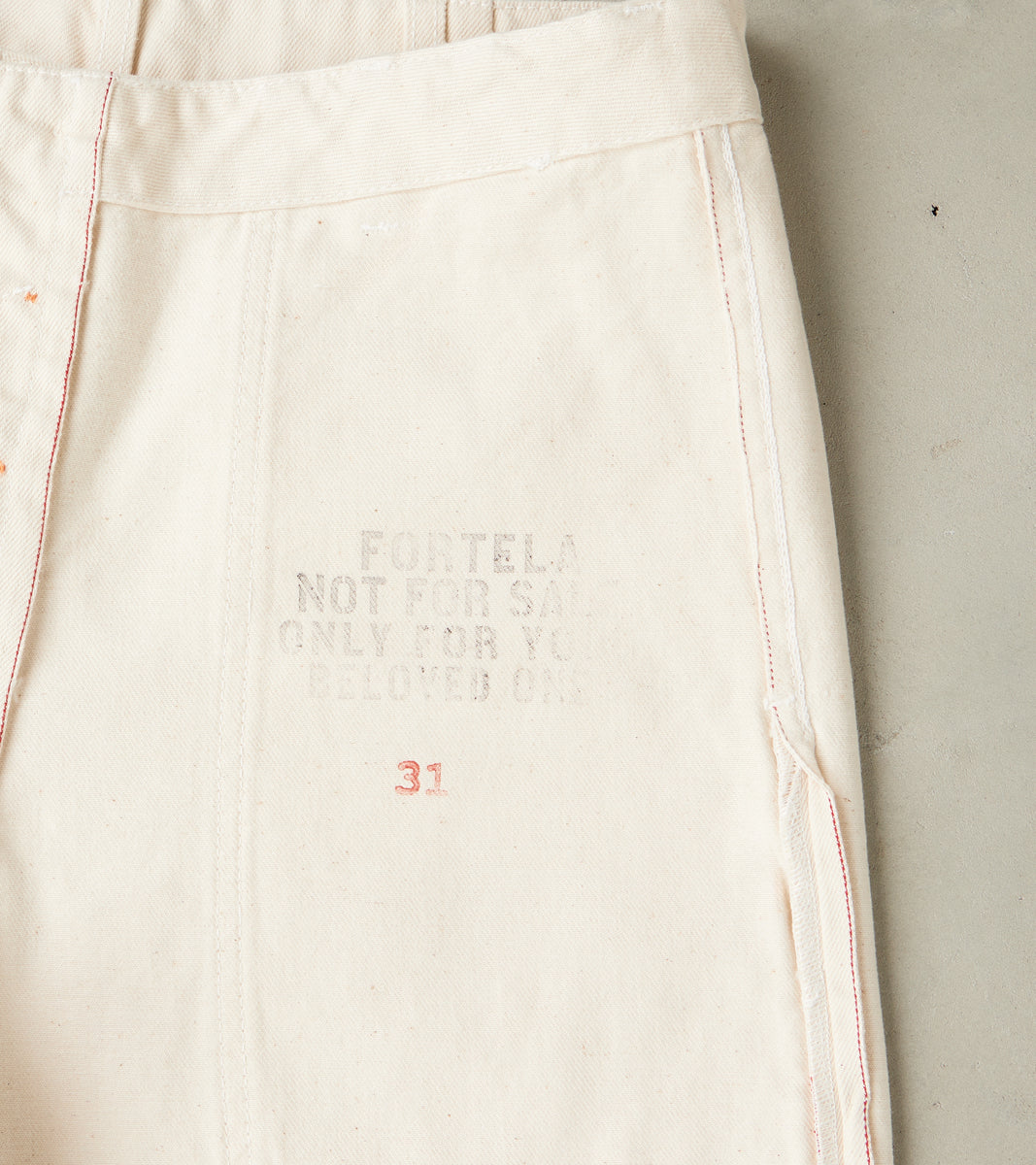 New Fatigue Trouser - Natural Selvedge Denim