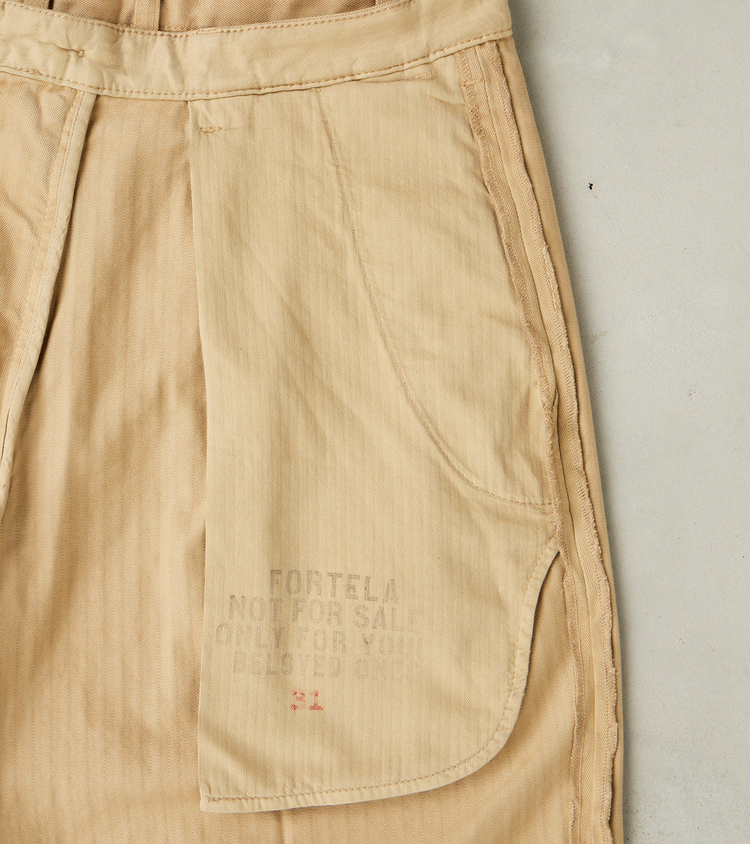 Seattle Pleated Trouser - Camel Herringbone Twill