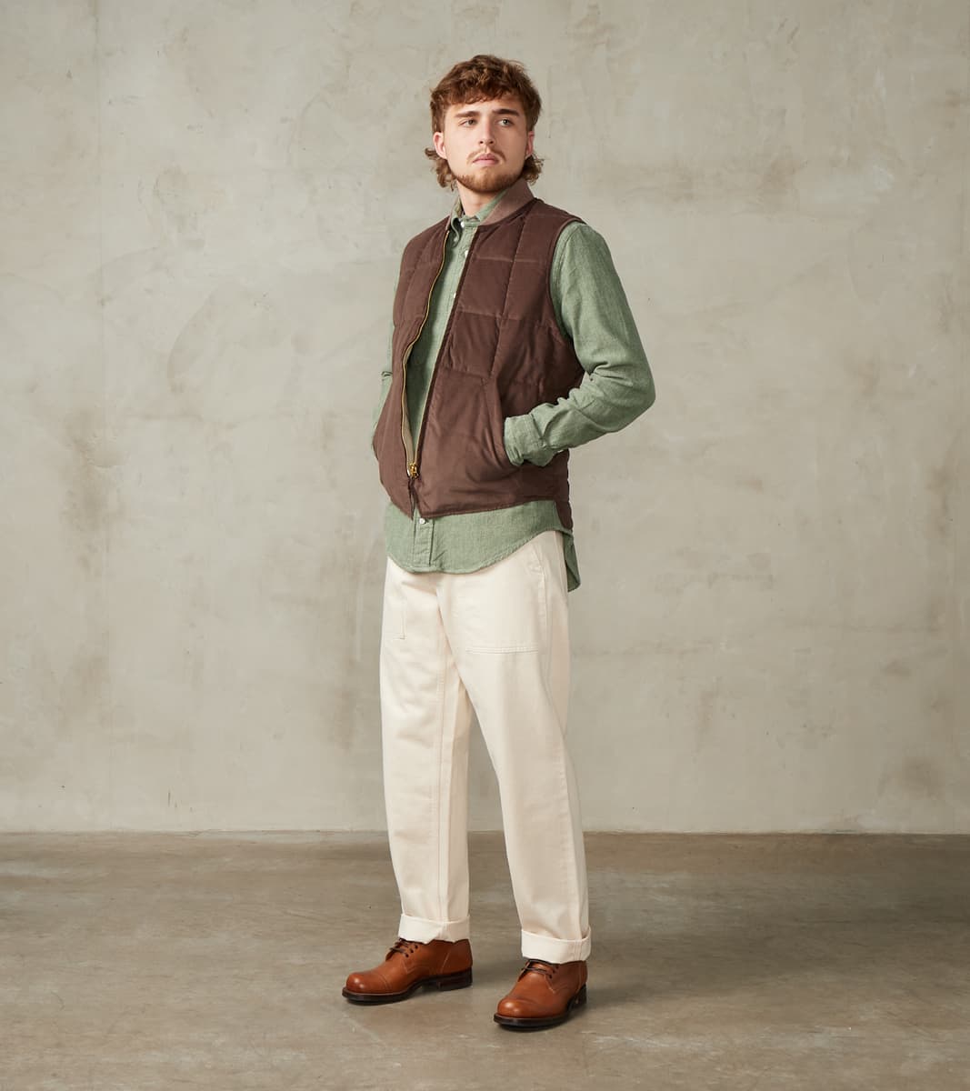 Outdoor Vest - Brown Corduroy