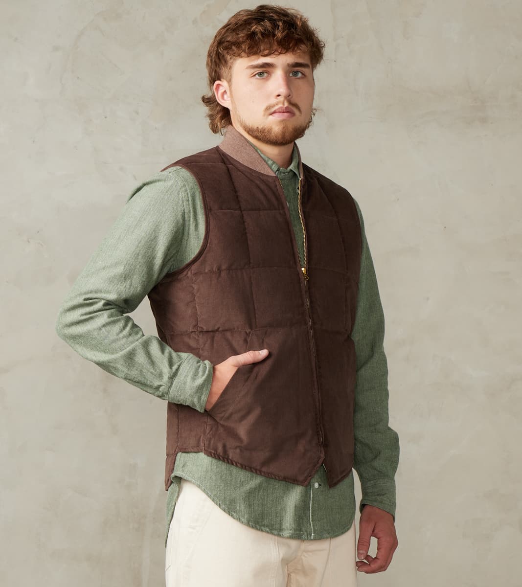 Fortela Outdoor Vest - Brown Corduroy