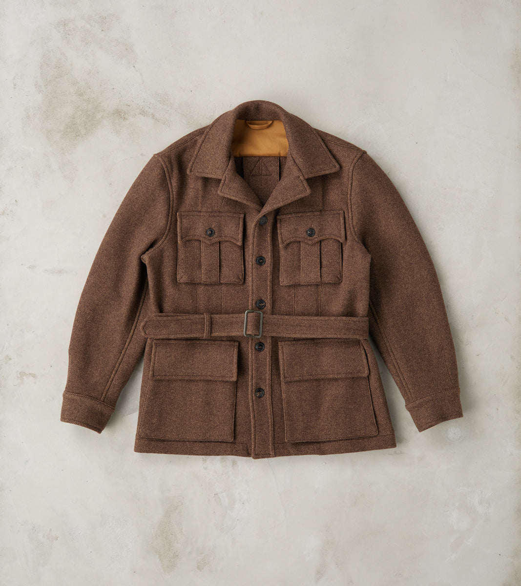 Fortela Saharan Jacket - Brown Wool Twill