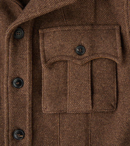 Saharan Jacket - Brown Wool Twill