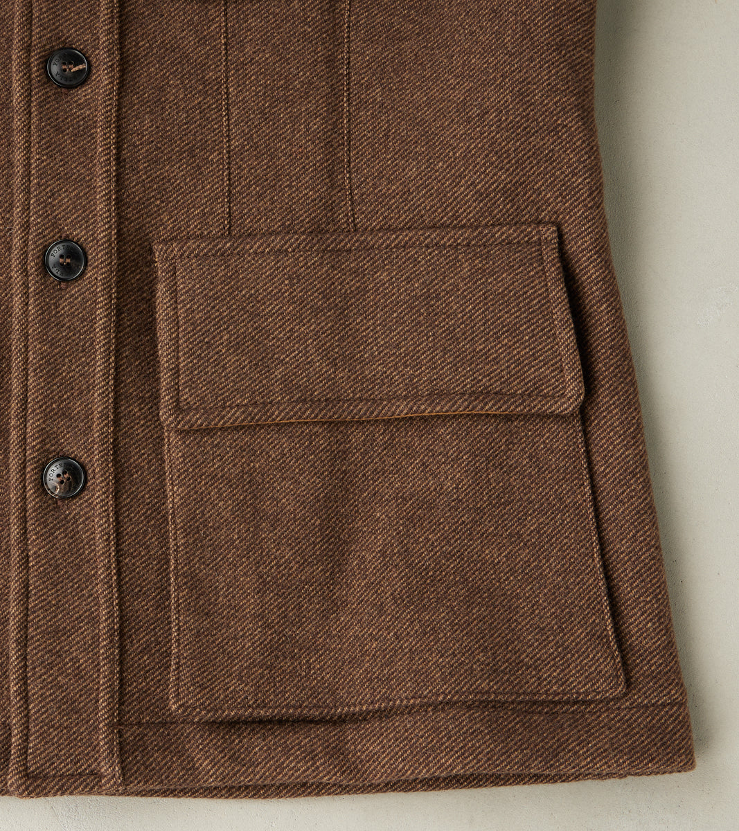 Saharan Jacket - Brown Wool Twill