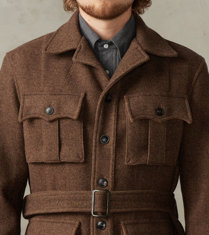 Saharan Jacket - Brown Wool Twill