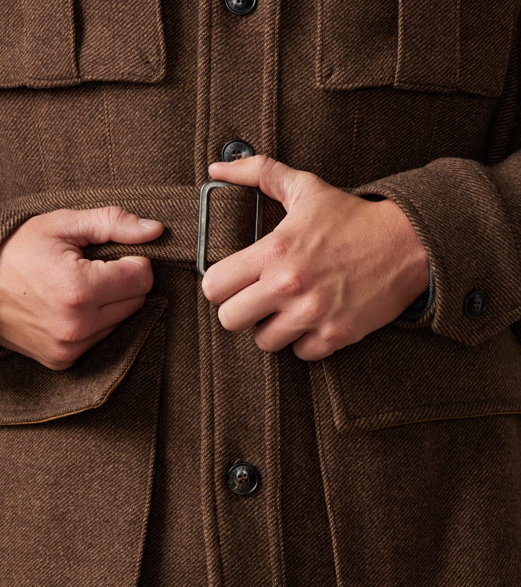 Saharan Jacket - Brown Wool Twill