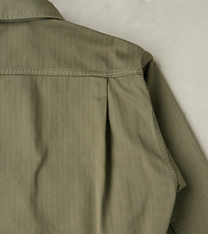 Army Jacket - Green Herringbone Twill