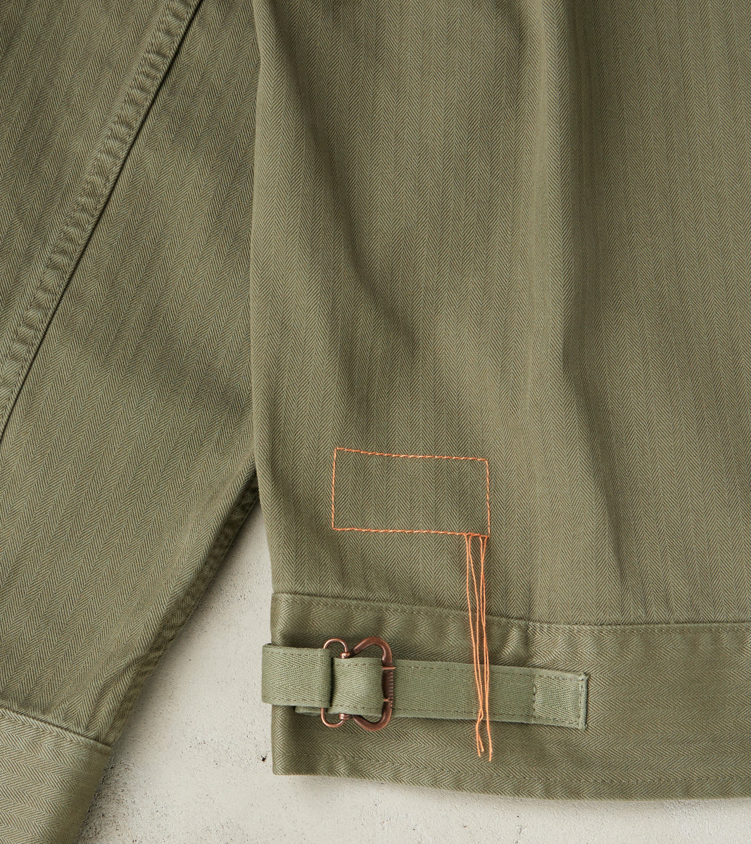 Army Jacket - Green Herringbone Twill