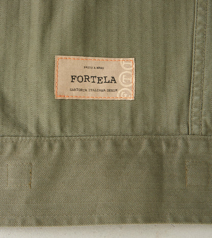 Army Jacket - Green Herringbone Twill