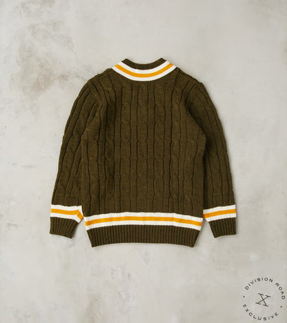 Fox x DR Cricket Club Sweater - Cedar & Brass