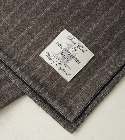 Charcoal Brown London Silver Screen Twill Flannel Blanket