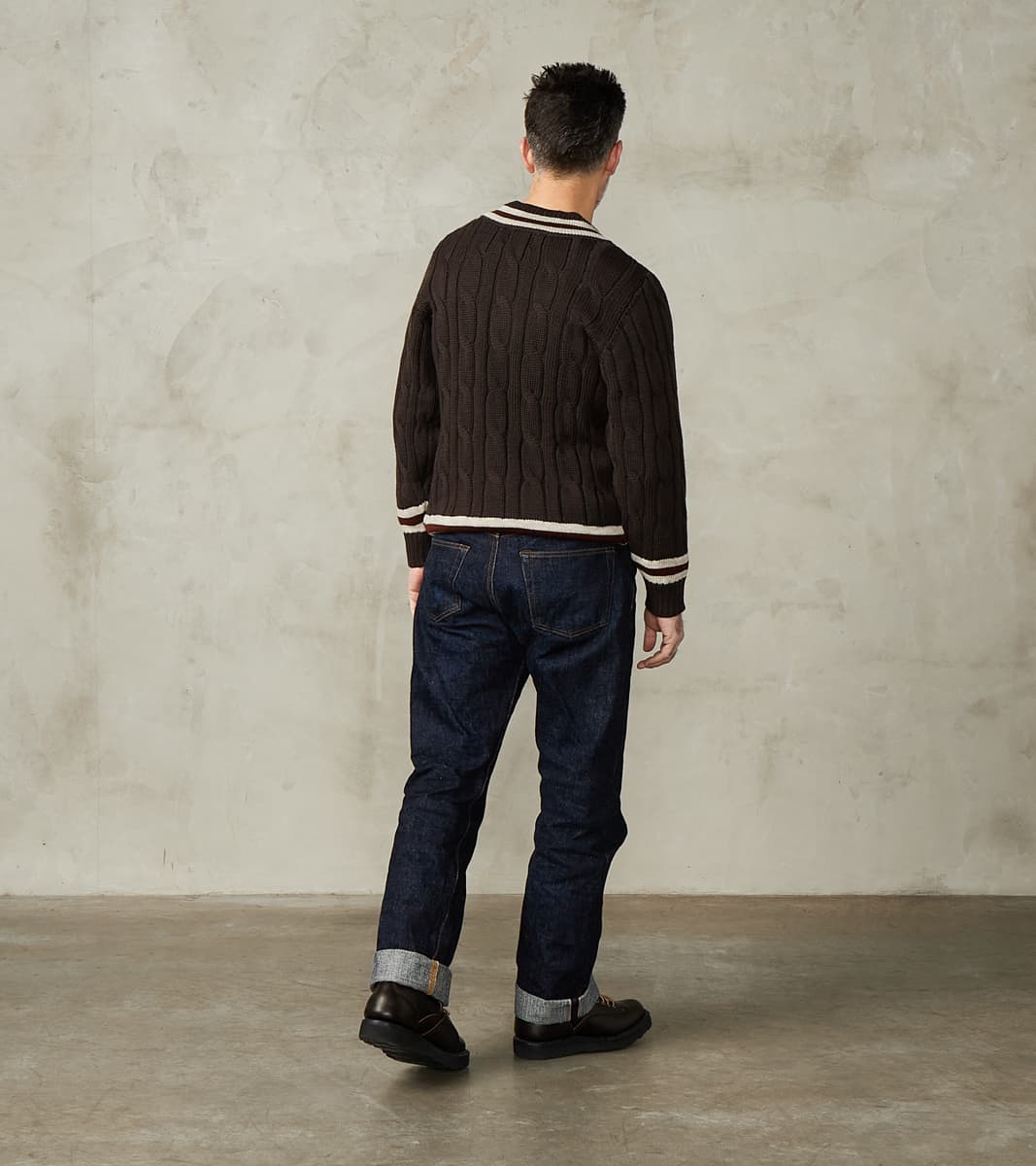 Fox x DR Cricket Club Sweater - Charcoal & Iron