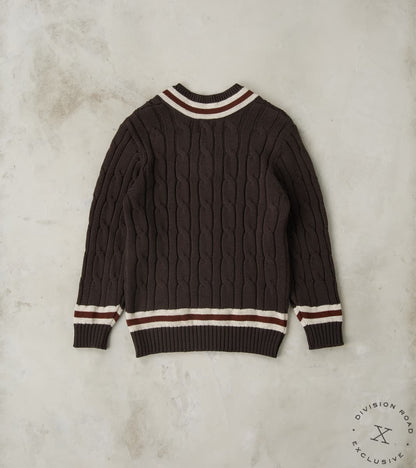 Fox x DR Cricket Club Sweater - Charcoal & Iron