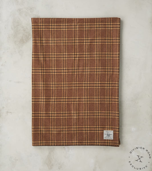 Fox Brothers® x Division Road Brown Cheltenham Check Twill Flannel Bla…