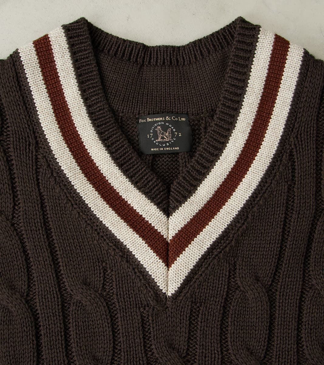 Fox Brothers® x Division Road Cricket Club Sweater - Charcoal