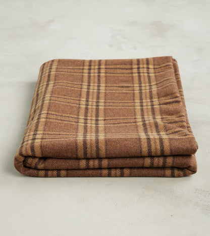 Brown Cheltenham Check Twill Flannel Blanket