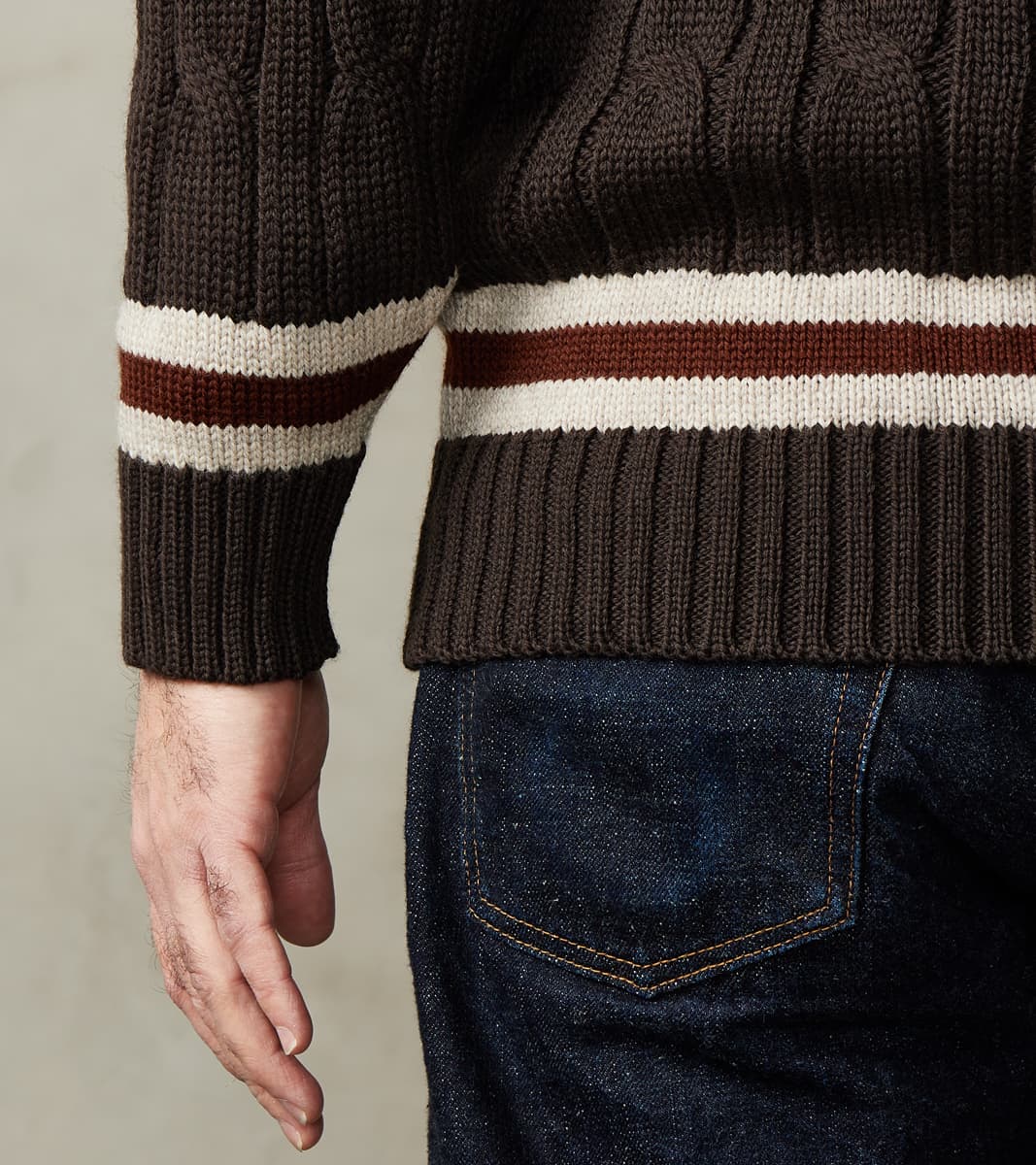 Fox Brothers® x Division Road Cricket Club Sweater - Charcoal