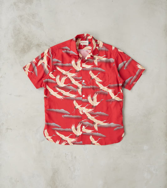 Freenote Cloth Hawaiian - Red Crane