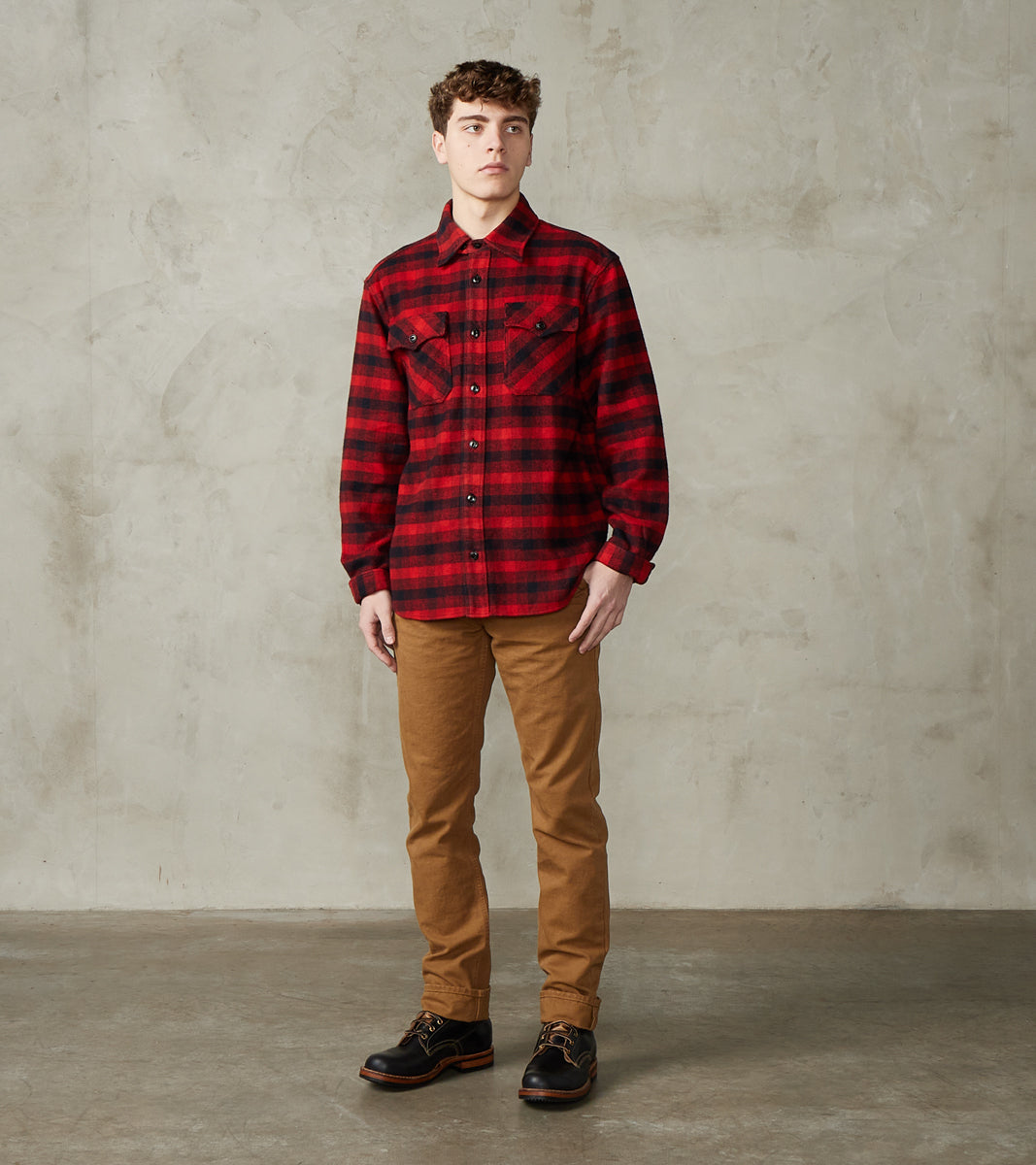 Freenote Cloth Scout - Japanese Flannel - Furnace Red Plaid XXL Freenote Cloth Scout - Japanese Flannel - Furnace Red Plaid XXL