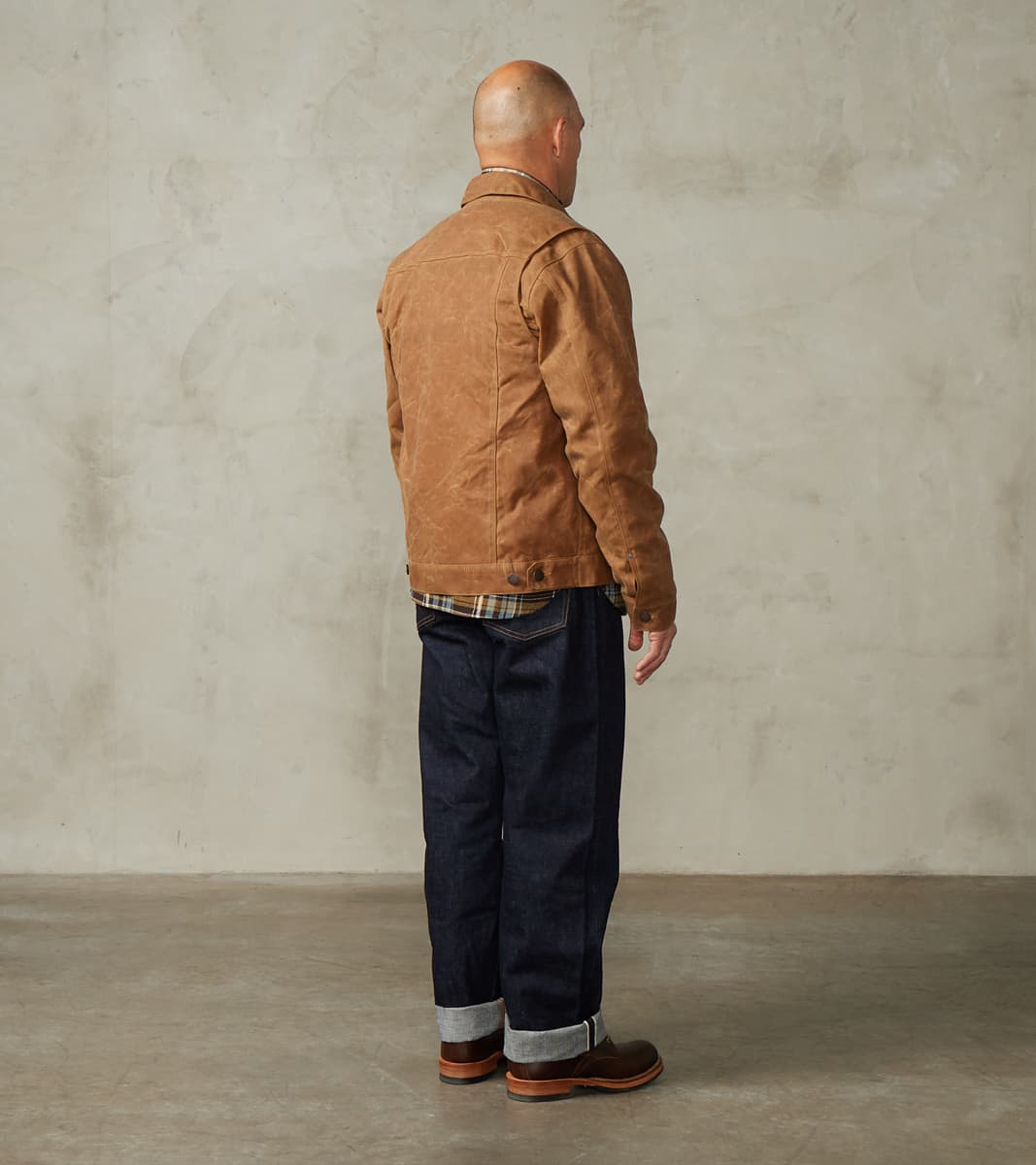 Riders Jacket - 10oz Martexin Waxed Army Duck - Rust