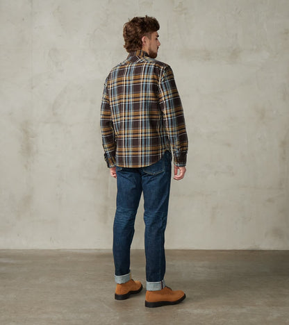 Wells - Japanese Flannel - Bark Plaid