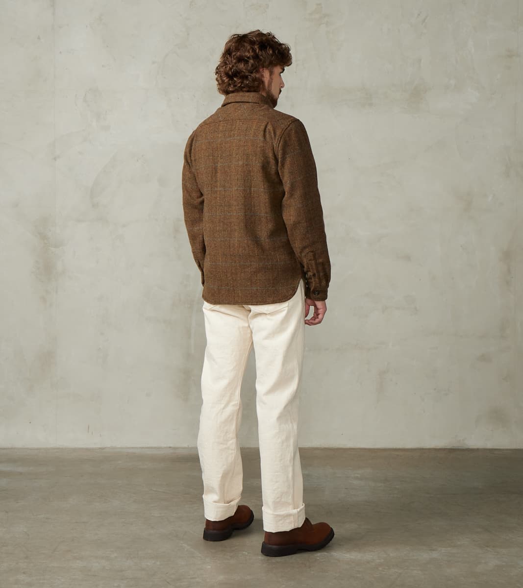 Benson - Abraham Moon® Shetland Estate Tweed - Olive Check