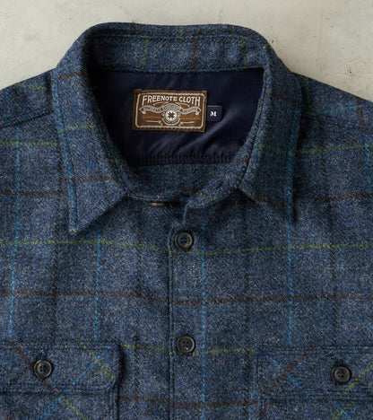 Benson - Abraham Moon® Shetland Estate Tweed - Navy Check
