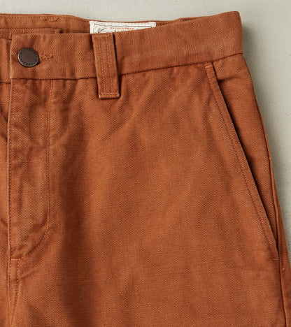 Deck Pant - 14oz Japanese Military Canvas - Rust