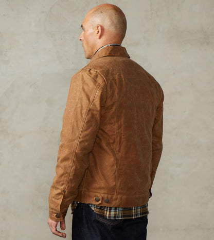 Riders Jacket - 10oz Martexin Waxed Army Duck - Rust