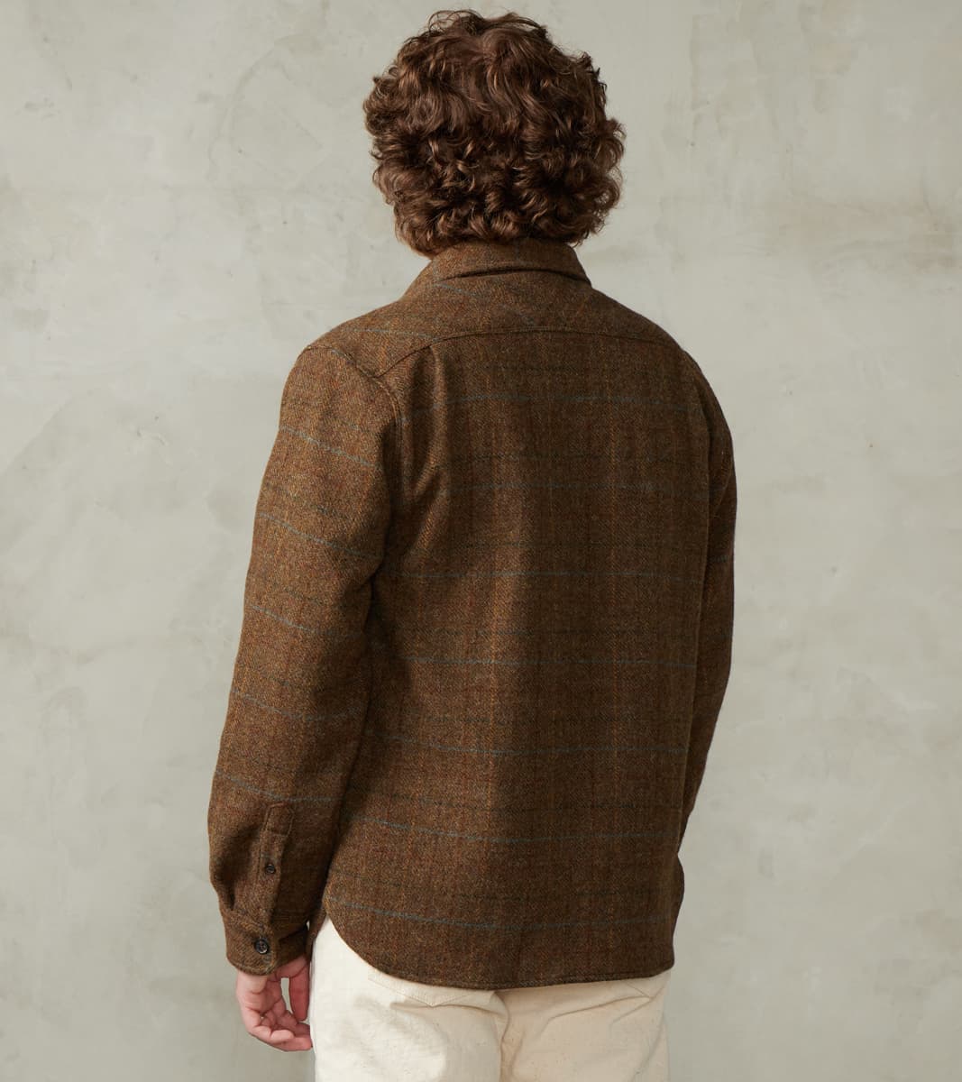 Benson - Abraham Moon® Shetland Estate Tweed - Olive Check