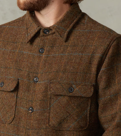 Benson - Abraham Moon® Shetland Estate Tweed - Olive Check