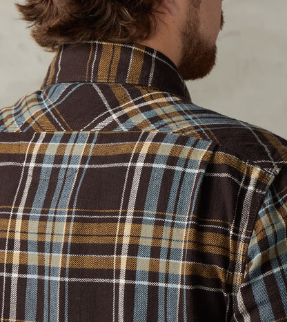 Wells - Japanese Flannel - Bark Plaid