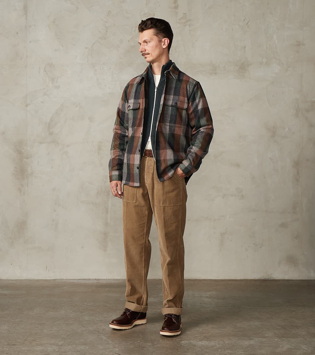 Benson - Fox Brothers® x Division Road Twill Flannel - Forest Hunter Check