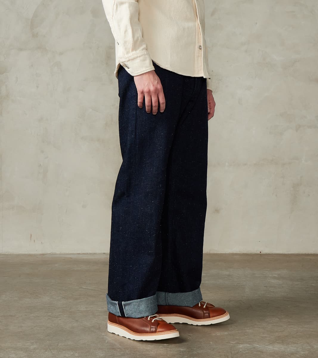 Freenote Cloth Benton Pant - 11oz Japanese Selvedge Fleck Denim - Indi…