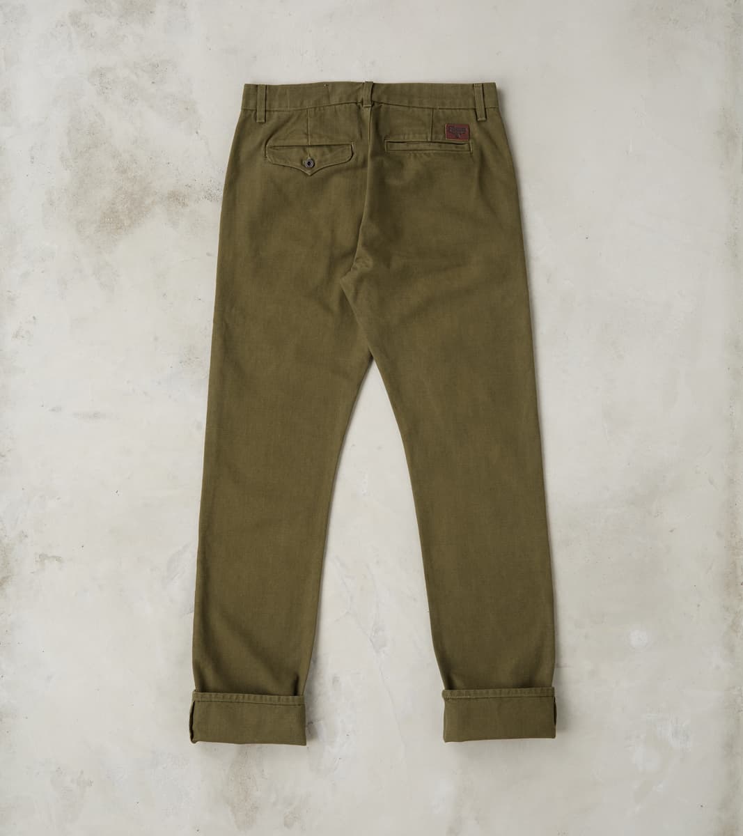 Workers Chino - 14oz Japanese Military Slub Canvas - Army Green