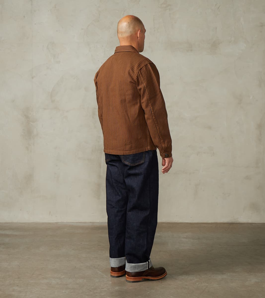 Midway - Japanese Herringbone Dobby - Brown & Indigo