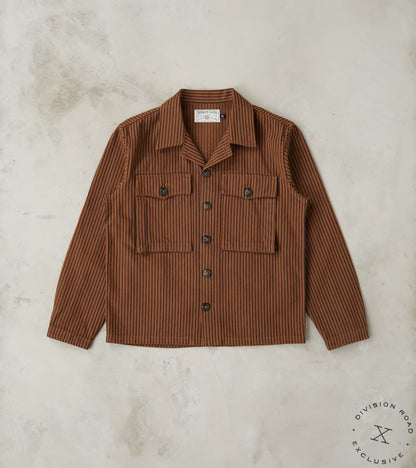 Freenote Cloth x Division Road Midway - Japanese Herringbone Dobby - Brown & Indi…