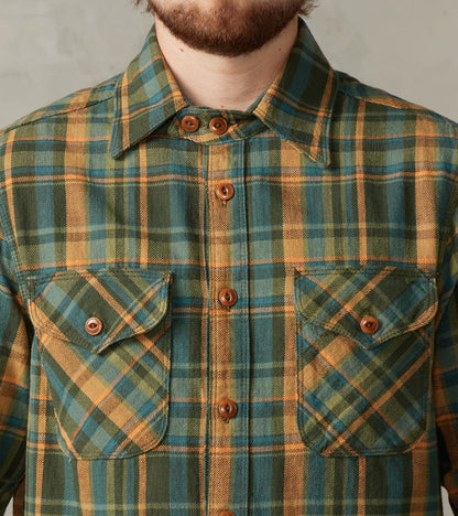 Wells - Japanese Flannel - Evergreen Plaid