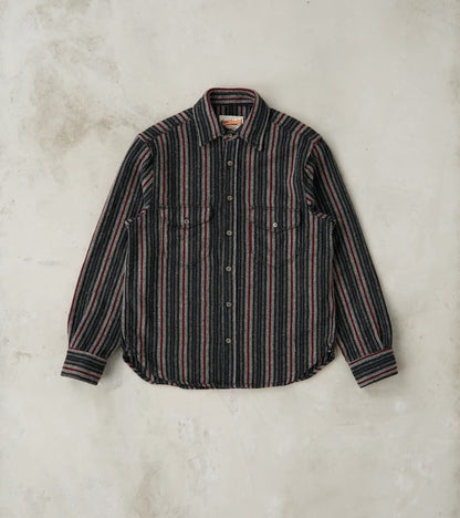 Freenote Cloth Bodie - Japanese Wool Blend Twill - Black Stripe