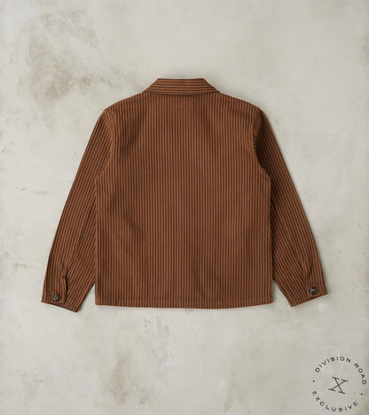 Midway - Japanese Herringbone Dobby - Brown & Indigo